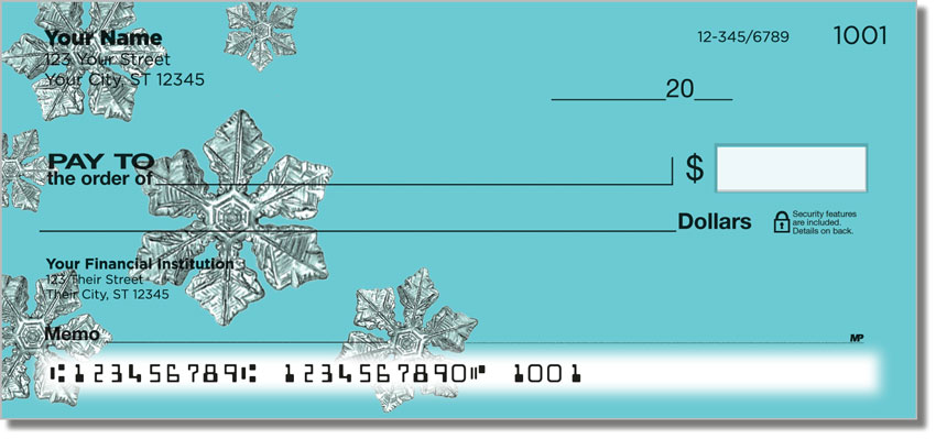 Wintry Flakes Personal Checks