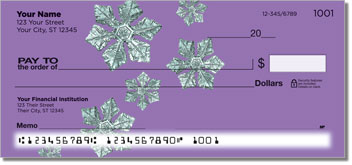 Wintry Flakes Personalized Checks