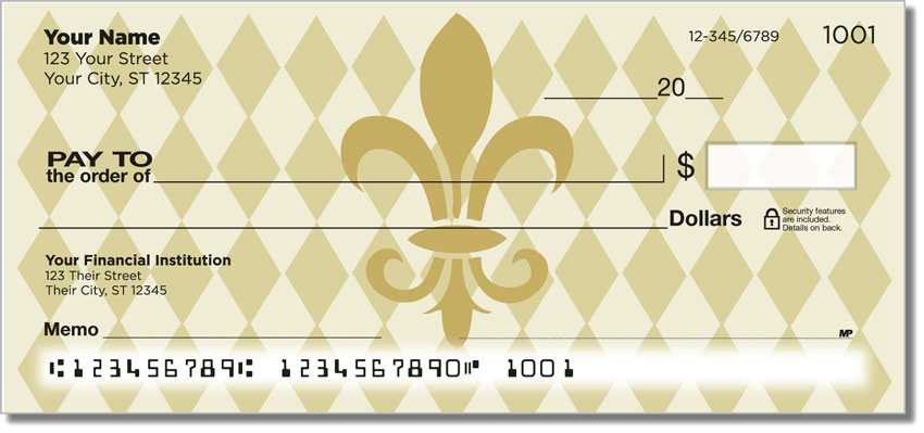 Classic Fleur de Lis Personal Checks