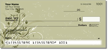 Flower-Filled Corner Personalized Checks