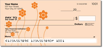 Easy-Going Flower Personalized Checks