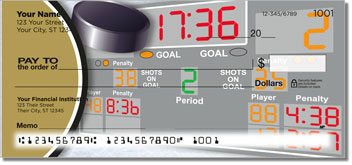 Black & Gold Hockey Personalized Checks