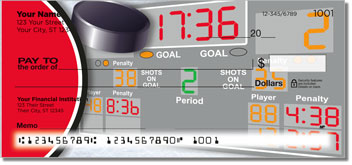 Red & Black Hockey Personalized Checks