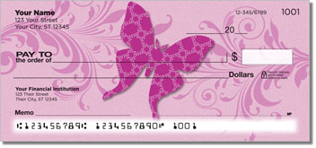 Butterfly Print Personalized Checks