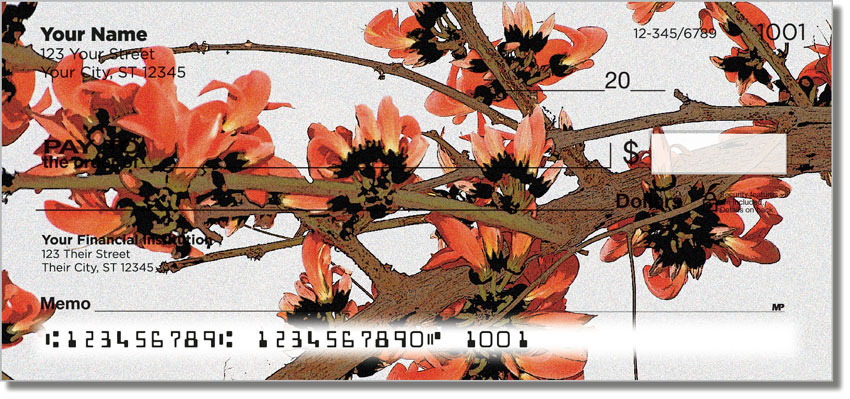 Rustic Flower Personal Checks