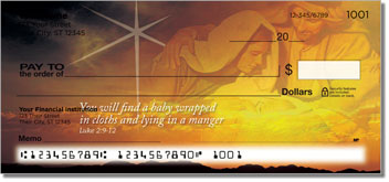 Nativity Scene Personalized Checks