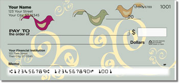 Whimsical Bird Design Checks