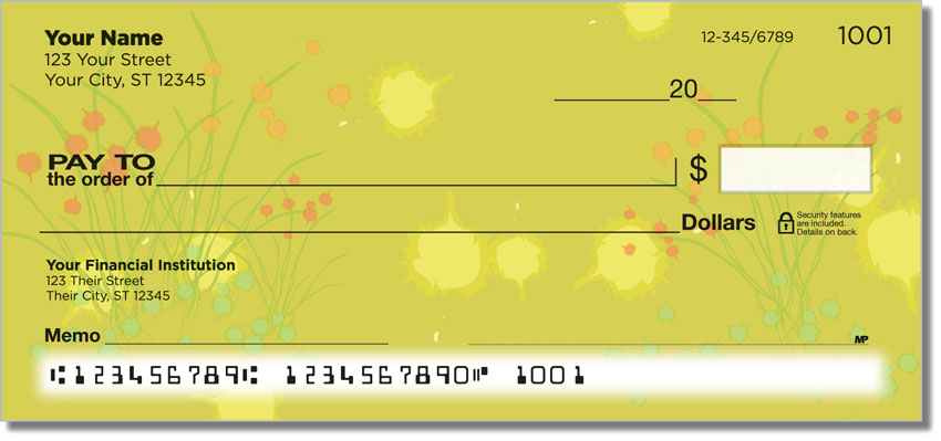 Chive Flower Personal Checks