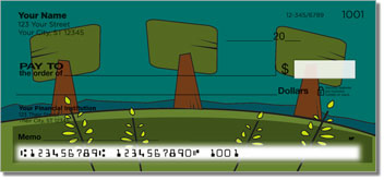 Folk Tree Personalized Checks