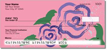 Double Blossom Personalized Checks
