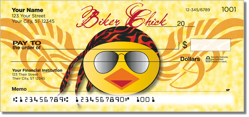 Biker Chick Personal Checks