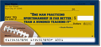 Knute Rockne Theme Checks