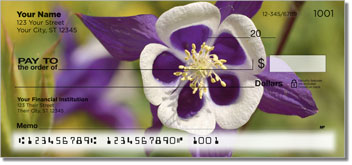 Columbine Flower Theme Checks