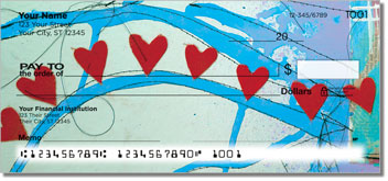 Dina Wakley Heart Personalized Checks