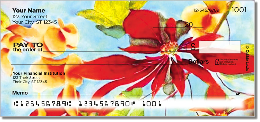 Debbie Lewis Flower Set Checks