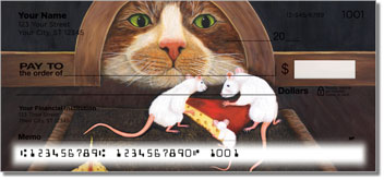 Contemplating Cats 1 Personalized Checks