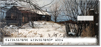 Winter Farm Personalized Checks