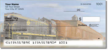 Classic Diesel Locomotive Personalized Checks