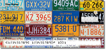 Americana License Plate Design Checks