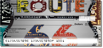 Americana License Plate Personalized Checks