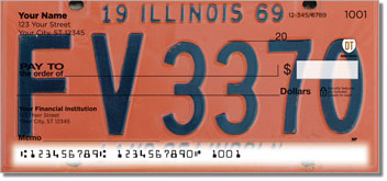 Illinois License Plate Personalized Checks