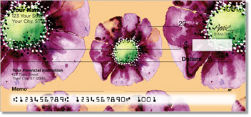 Violet Poppies Design Checks