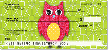 Puma Colorful Owls Personalized Checks