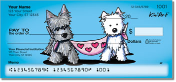 Terrier Friends 2 Personalized Checks