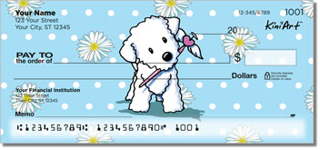 Bichon Frise Girls Theme Checks
