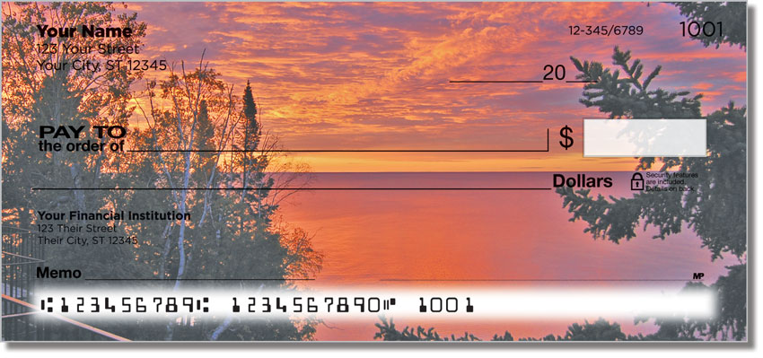 Scenic Sundown Personal Checks