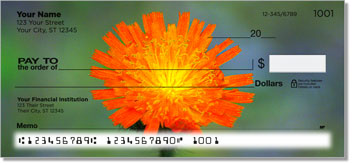 Orange Flower Design Checks