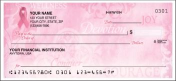 Hope for the Cure Side Tear Theme Checks