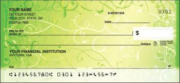Ivy Flower Personalized Checks