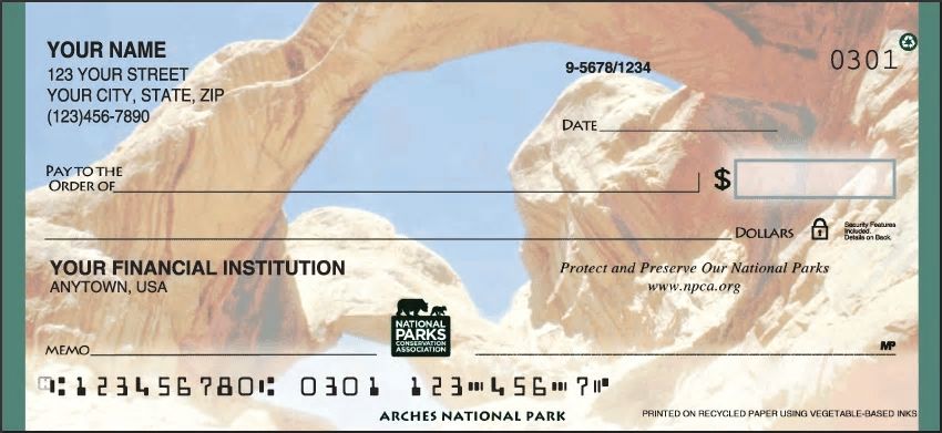 National Parks Conservation Association NPCA Personal Checks