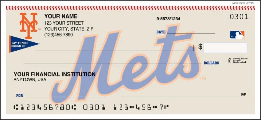 New York Mets Personal Checks