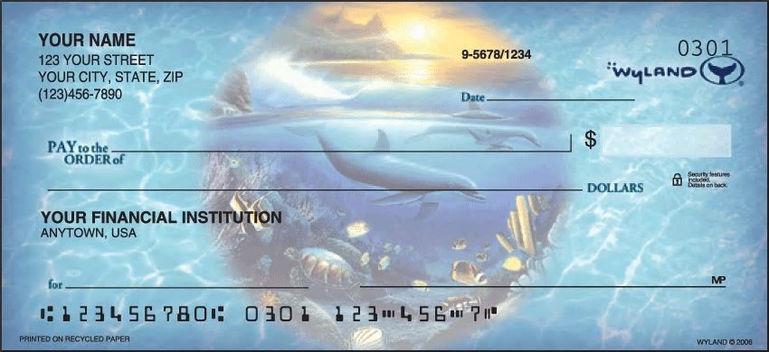 Ocean World by Wyland Checks