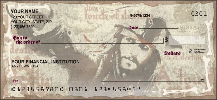 Pirates of the Caribbean Personal Checks