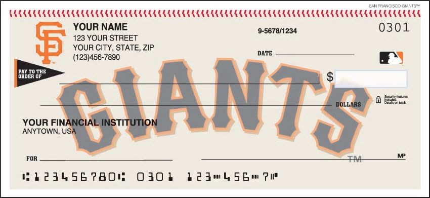 San Francisco Giants Checks