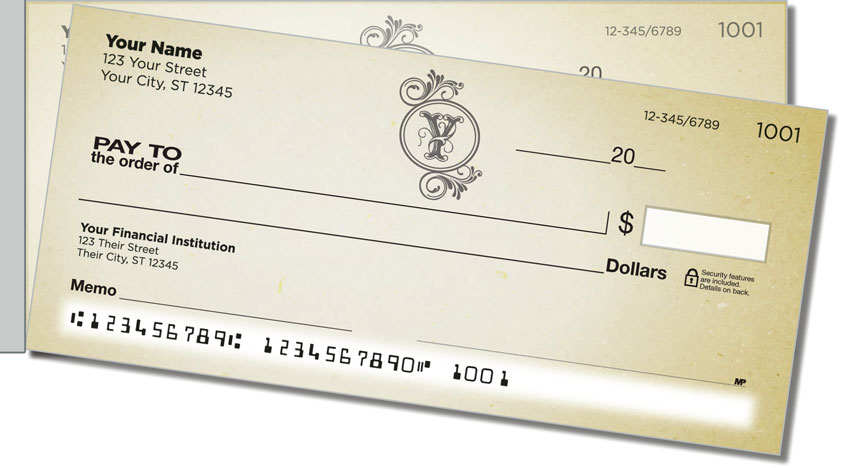 Y Monogram Side Tear Checks