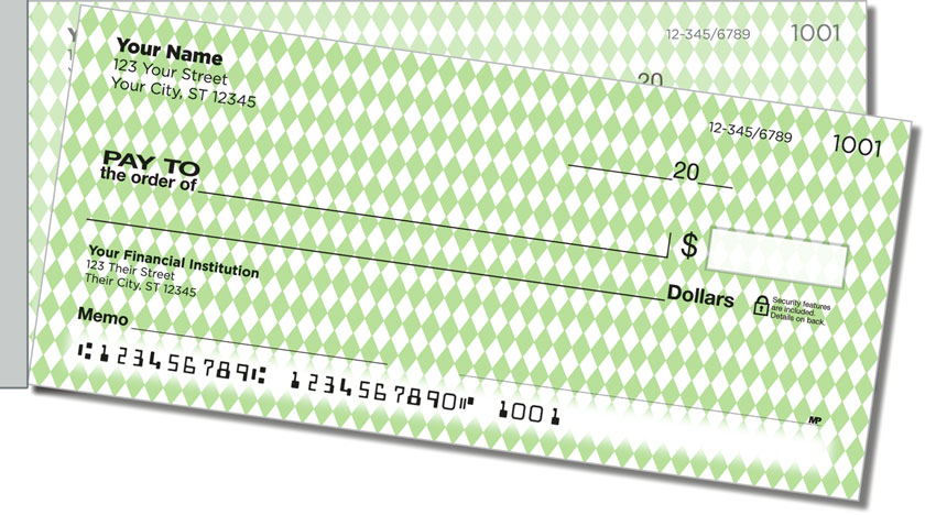 Green Diamond Side Tear Checks