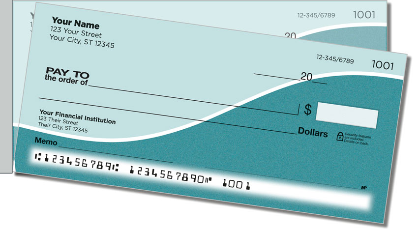 Blue Graceful Line Side Tear Checks