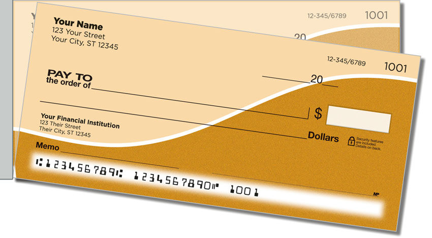 Orange Graceful Line Side Tear Checks