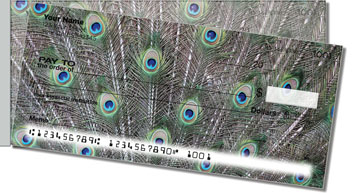 Colorful Peacock Side Tear Design Checks