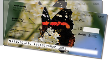 Red Admiral Butterfly Side Tear Design Checks