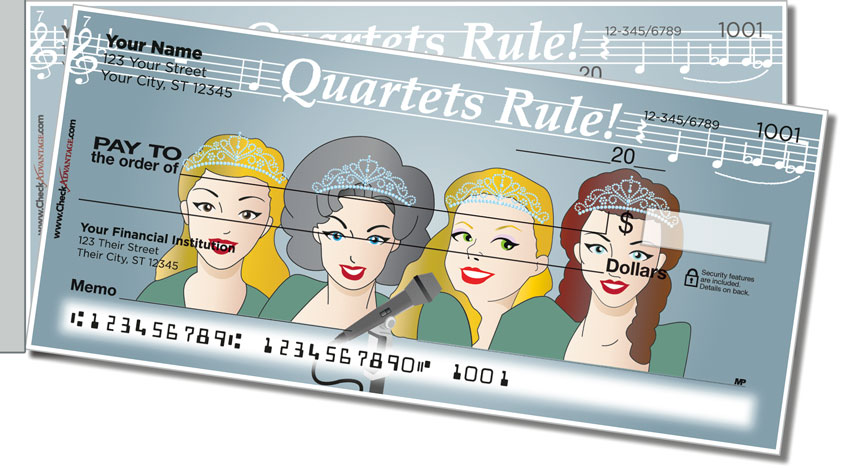 TuneTown Girls Barbershop Quartet Side Tear Personal Checks