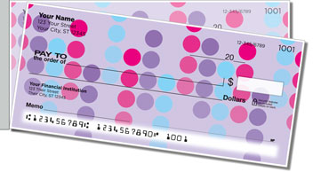 Retro Dot Side Tear Personalized Checks