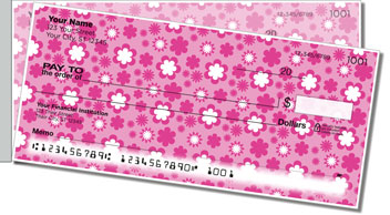 Cute Flower Side Tear Personalized Checks