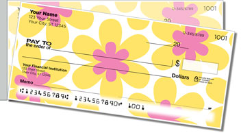 Retro Flower Side Tear Design Checks