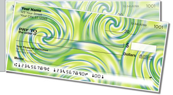 Psychedelic Swirl Side Tear Design Checks
