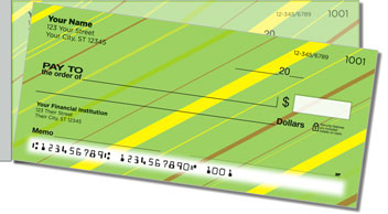 Colorful Pinstripe Side Tear Personalized Checks